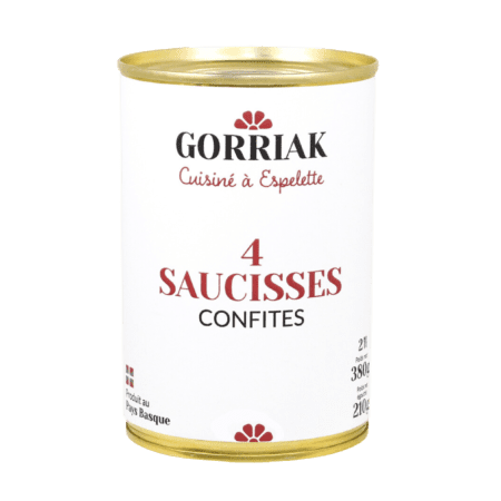Saucisses confites espelette conserve