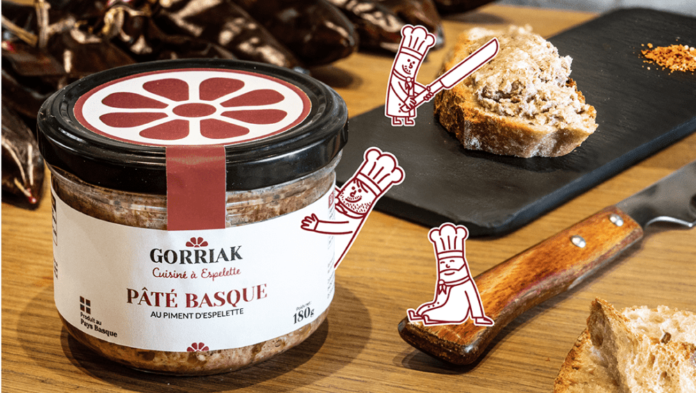 pâté basque au piment d'Espelette gorriak 100% local